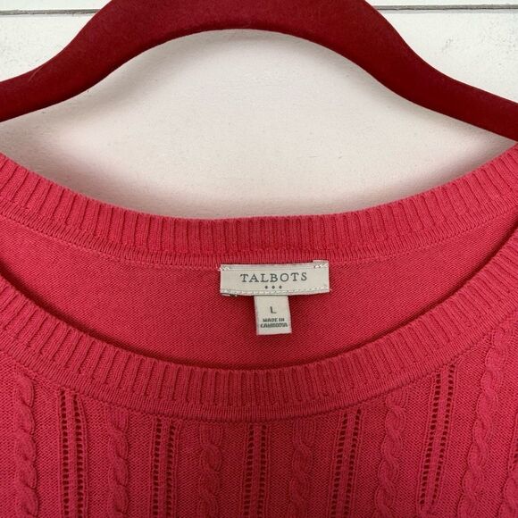 Talbots Women’s Large Red Cotton Blend Sweater - Picture 2 of 5